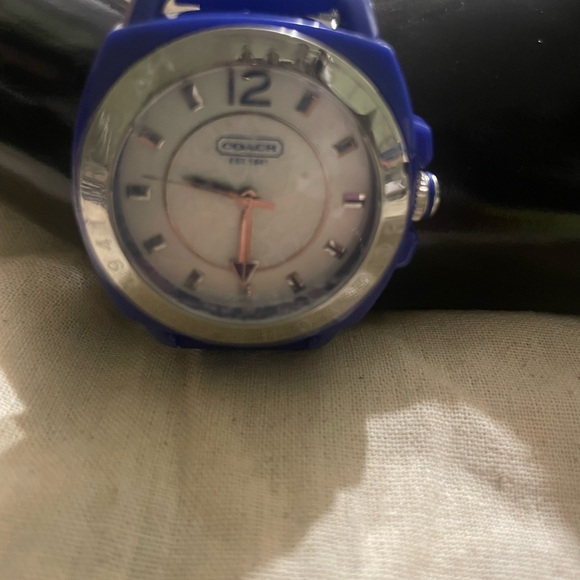 COACH Ladies Boyfriend Watch Cobalt Blue and Silver $158.00 - Picture 2 of 6